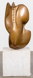Bronze modern semi-abstract figure study