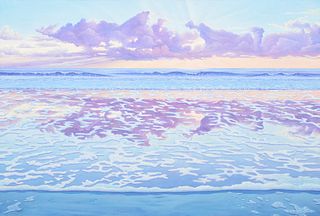Large Eric Adolfson Seascape Painting, 71"W