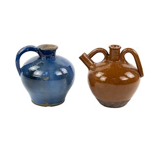 (2) Pierre Deux Ceramic Clay Pitchers