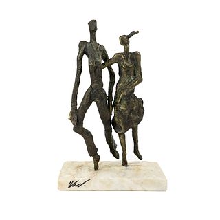 Two in Love Bronze Sculpture Signed