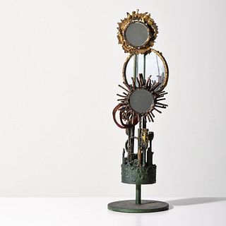 James Bearden Brutalist Mirror / Sculpture