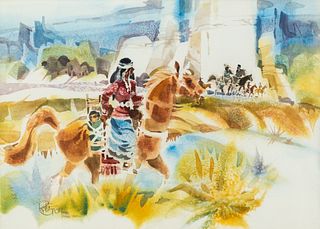 Rob Gray Papoose Signed Watercolor Painting