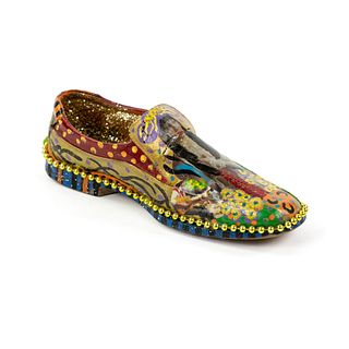 Eliane Balsewich Hand Painted Loafer Shoe