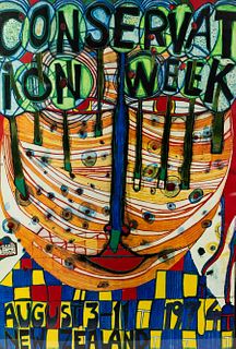 Friedensreich Hundertwasser 'Conservation Week' Lithograph