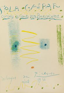After Pablo Picasso 'Sala Gaspar' Exhibition Poster Print 1961