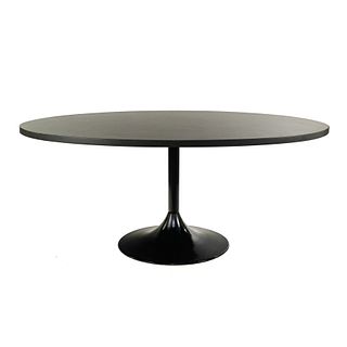 Saarinen Style Granite Top Black Tulip Dining Table