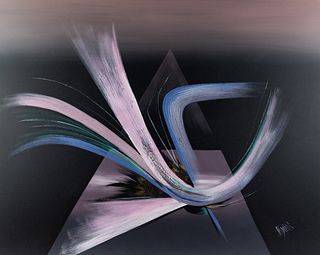 Lee Burr Abstract Acrylic on Canvas 