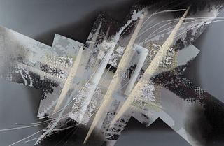 Lee Burr Abstract Acrylic on Canvas 