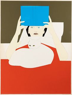 Will Barnet 'Woman Reading' Color Serigraph Signed