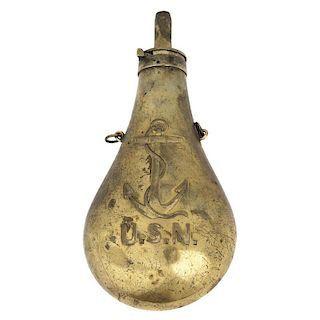 US Navy Rifleman's Powder Flask by Ames