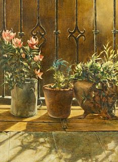 Harry McCormick Flower Pots Painting 
