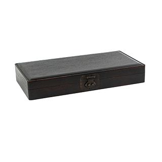 Chinese Zitan Carved Wooden Box