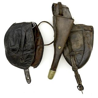 Combination Saddle Pommel Walker Dragoon Revolver Holster and Accessory Pouch