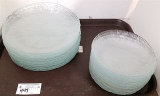 TRAY PRESSED GLASS PLATES 33 PC