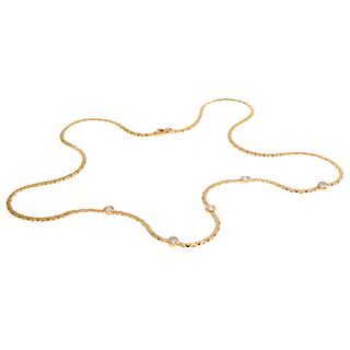 Diamond, 14k Yellow Gold Necklace