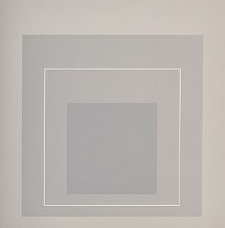 Joseph Albers "White Line Squares" Lithograph, Signed Edition