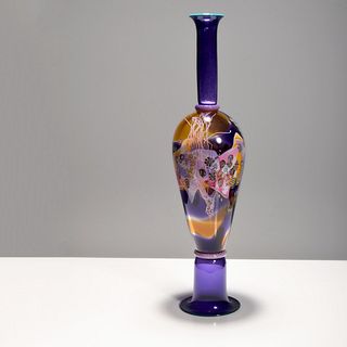 Large Wes Hunting Glass Vase, 31"H