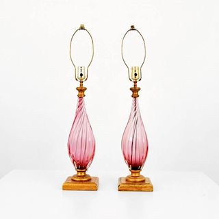Murano Lamps Attributed to Archimede Seguso
