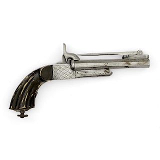 Belgian Pinfire Pistol With Folding Bayonet