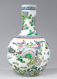 Chinese Enameled Porcelain Tianqiuping Vase