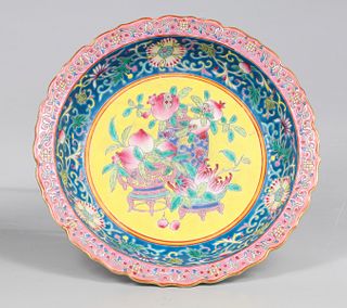 Chinese Enameled Porcelain Dish