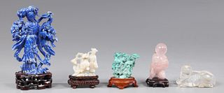 Group of Five Chinese Carvings