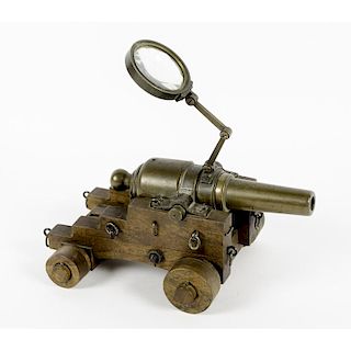 Model Cannon With Magnifying Glass Ignition System