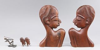 Group of Four Mid Century African Décor