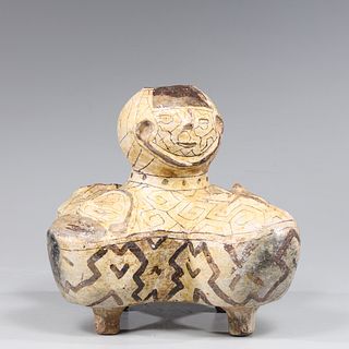 Antique Peruvian Shipibo Figural Vessel