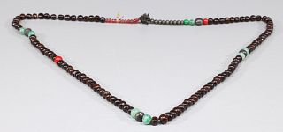 Tibetan Prayer Beads with Pink Tourmaline Beads
