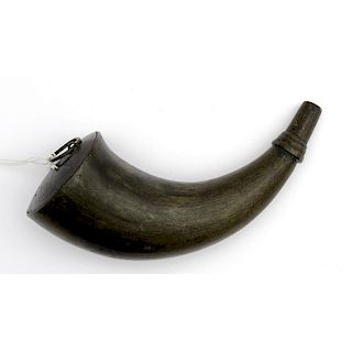 Buffalo Horn With Iron Ring From The Jim Richie Collection