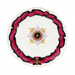 Plate of order service from Popov`s factory. 1840-50s