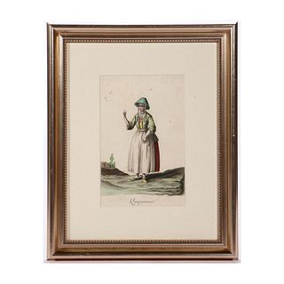 French Print of Quaker Woman.