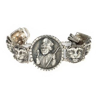 Henrik MA¸ller silver bracelet, Norway, c. 1900.