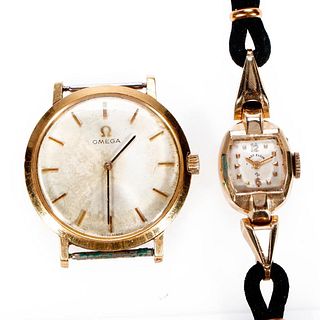 Omega 18k gold watch.