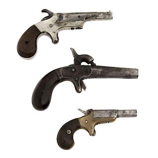 Spur Hammer Single-Shot Pocket Pistols Lot of Three