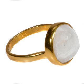 Moonstone and gilt silver ring.