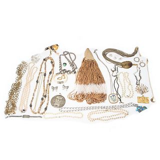 Collections of silver and costume jewelry.
