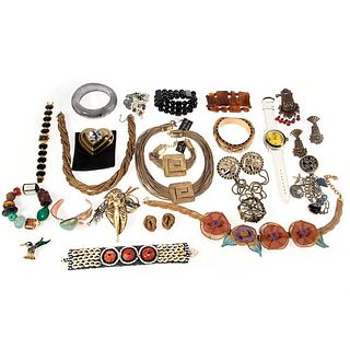 Collection of costume jewelry & watches.