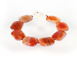 Nephrite and Carnelian Necklace