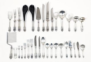 149pc Wallace Sterling Grand Baroque Flatware Set