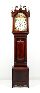 19th Century Scottish Tall Case Mahogany Clock