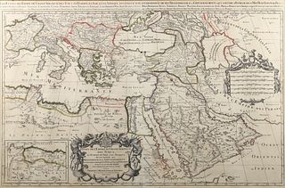 17th C. Jaillot engraved Map of Ottoman Empire