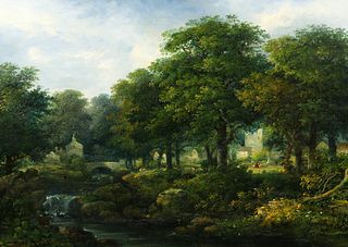 19th Century Verdant Landscape Painting, likely Dutch