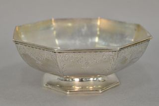 Gorham sterling silver octagon bowl. 14.46 t oz.