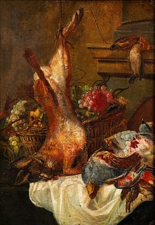 19th century Dead Game Still Life with Grapes