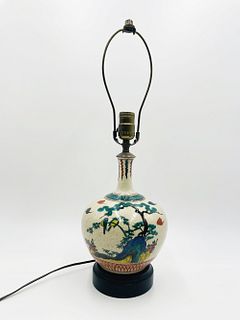 Vintage Hand-Painted Table Lamp 