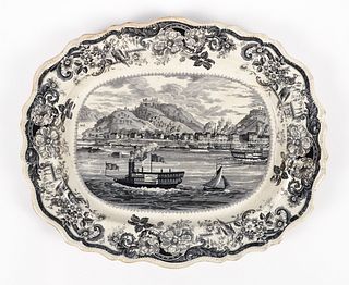 Clews Transferware Platter Pittsburgh circa 1830
