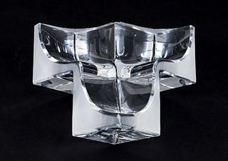 Daum Frosted Crystal Vide Poche Bowl
