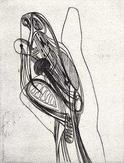 Stanley William Hayter 1974 etching Cheiromancy